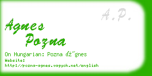 agnes pozna business card